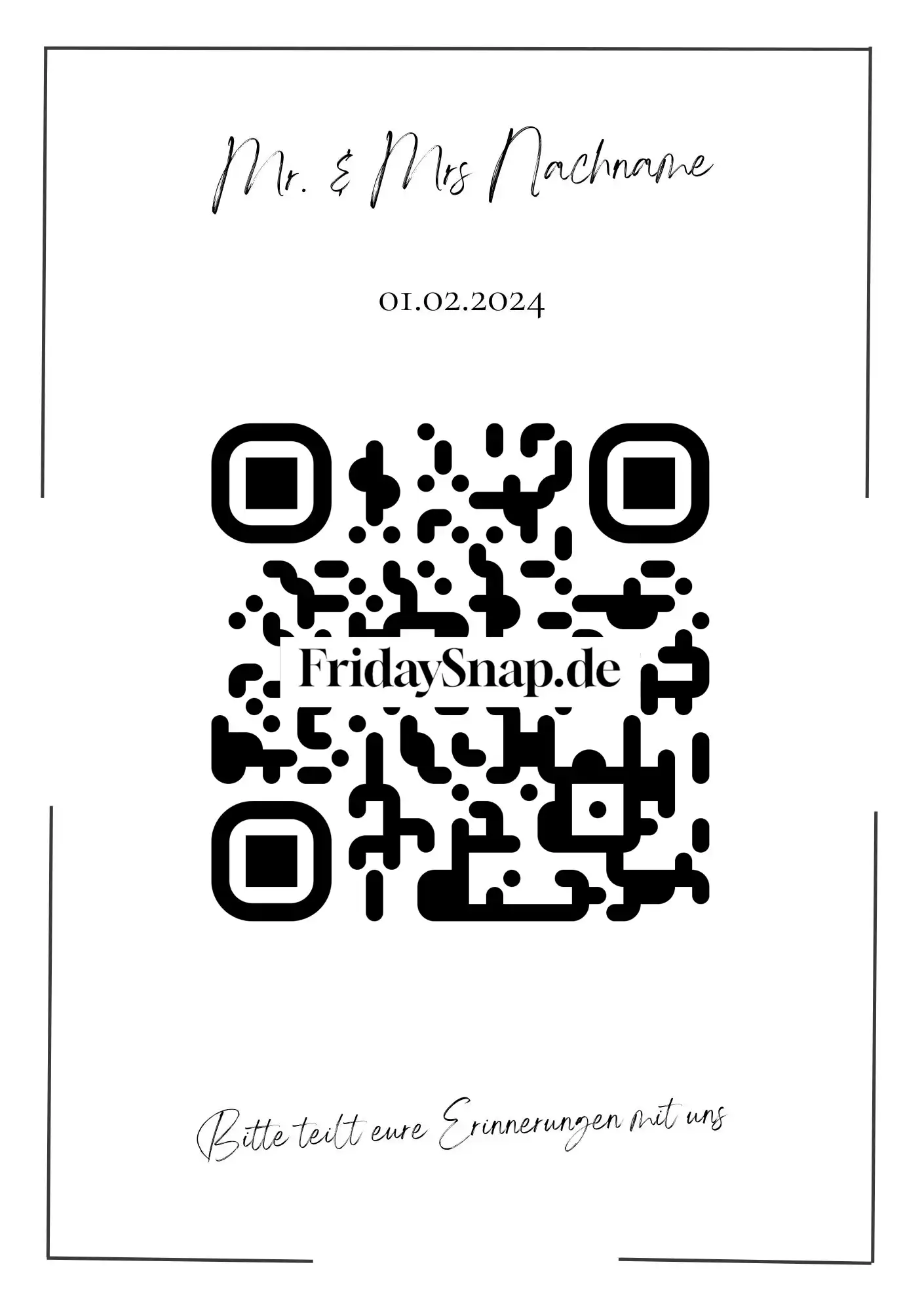 QR-Code Vorlage 6 Schwarz-Weiss